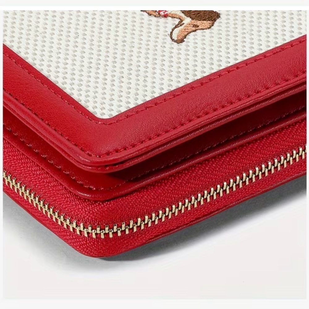 New Embroidered Dachshund Dog Leather Wallet - Picture 6 of 10